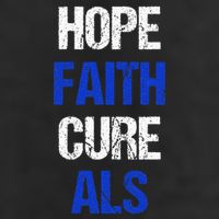 Hope Faith Cure ALS Awareness 7 Panel Mesh Trucker Snapback Hat