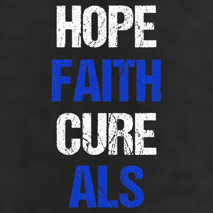 Hope Faith Cure ALS Awareness 7 Panel Mesh Trucker Snapback Hat
