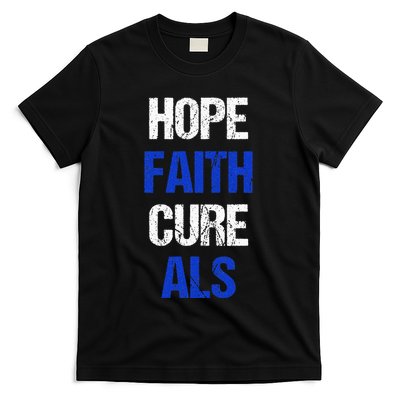 Hope Faith Cure ALS Awareness T-Shirt