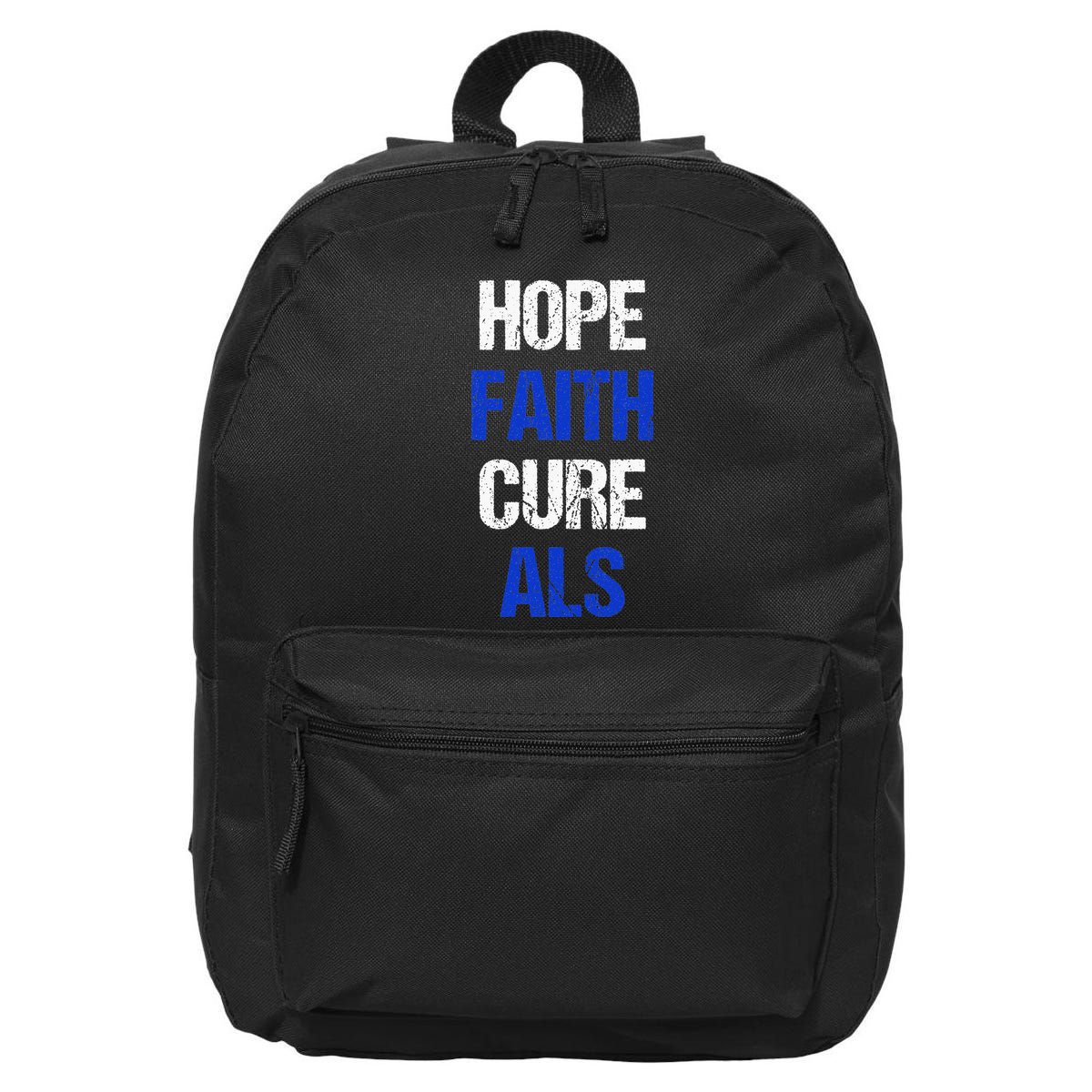 Hope Faith Cure ALS Awareness 16 in Basic Backpack