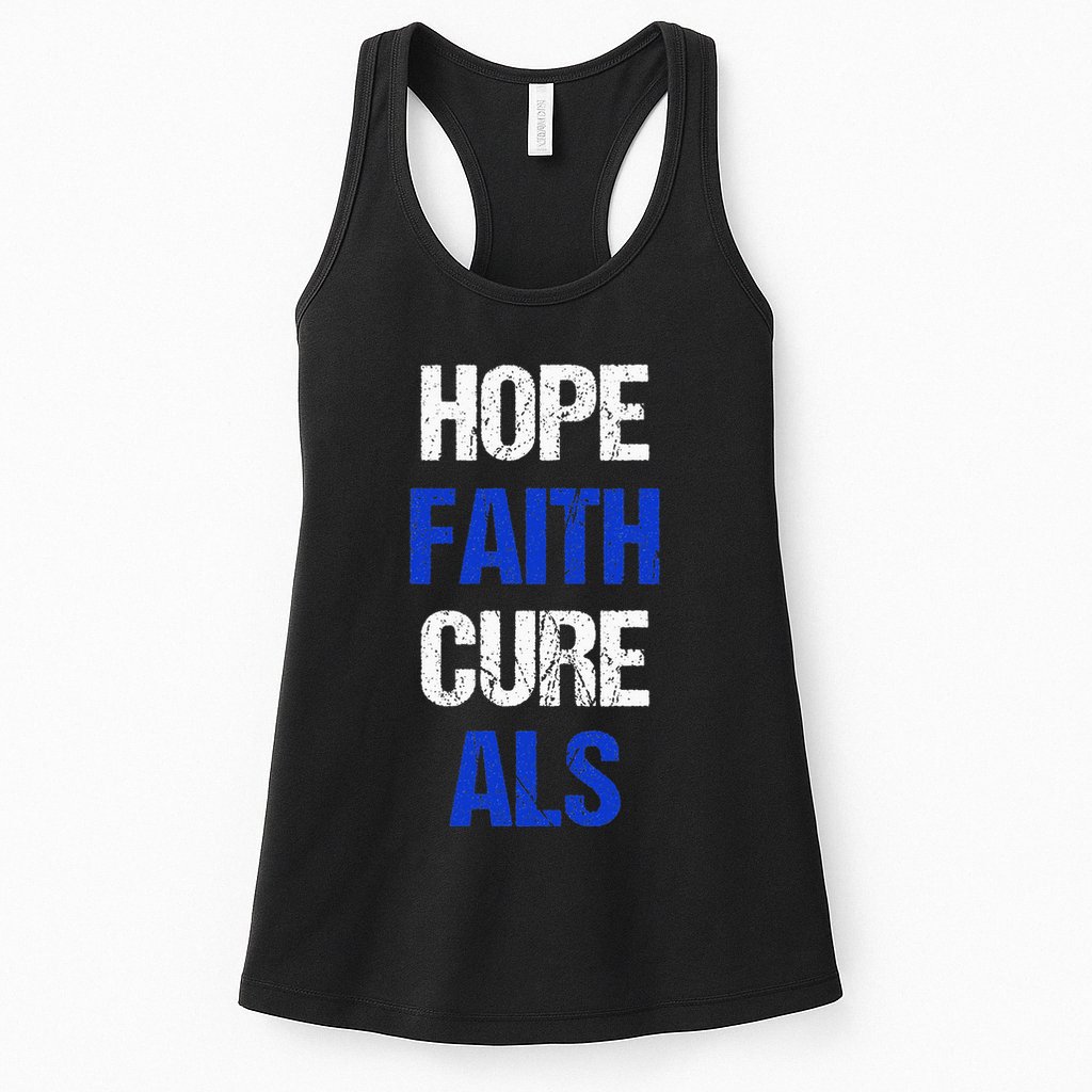 Hope Faith Cure ALS Awareness Womens Tank Top