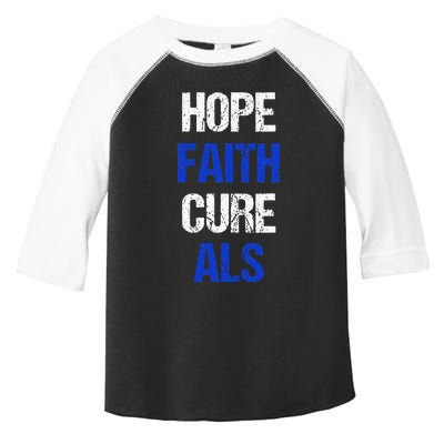 Hope Faith Cure ALS Awareness Toddler Fine Jersey T-Shirt