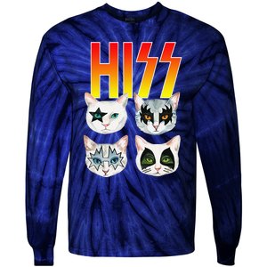 Hiss Funny Cat Cat Lover Funny Cat Tie-Dye Long Sleeve Shirt