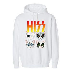 Hiss Funny Cat Cat Lover Funny Cat Garment-Dyed Fleece Hoodie