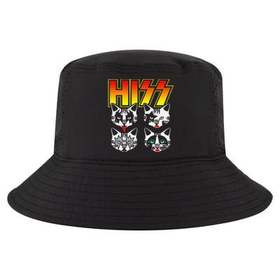 HISS Funny Cat Meow Kitty Rock Music Lover Purr And Roll Cool Comfort Performance Bucket Hat