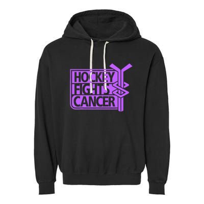 Hockey Fights Cancer Awareness Garment-Dyed Fleece Hoodie