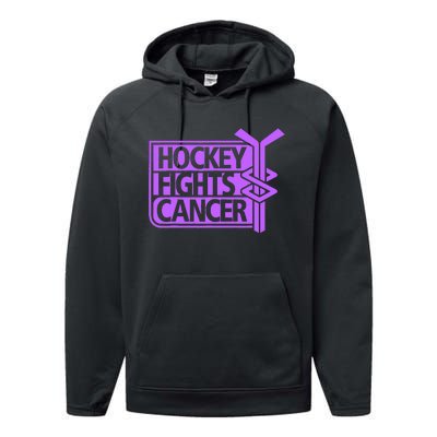 Hockey Fights Cancer Awareness Performance Fleece Hoodie