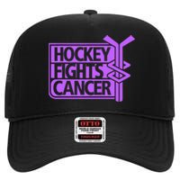 Hockey Fights Cancer Awareness High Crown Mesh Back Trucker Hat