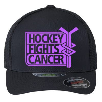 Hockey Fights Cancer Awareness Flexfit Unipanel Trucker Cap