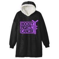 Hockey Fights Cancer Awareness Hooded Wearable Blanket