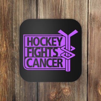 Hockey Fights Cancer Awareness Coaster