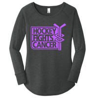 Hockey Fights Cancer Awareness Women's Perfect Tri Tunic Long Sleeve Shirt