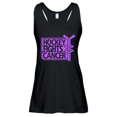 Hockey Fights Cancer Awareness Ladies Essential Flowy Tank