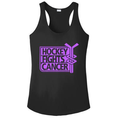 Hockey Fights Cancer Awareness Ladies PosiCharge Competitor Racerback Tank