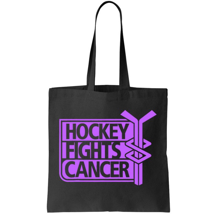 Hockey Fights Cancer Awareness Tote Bag