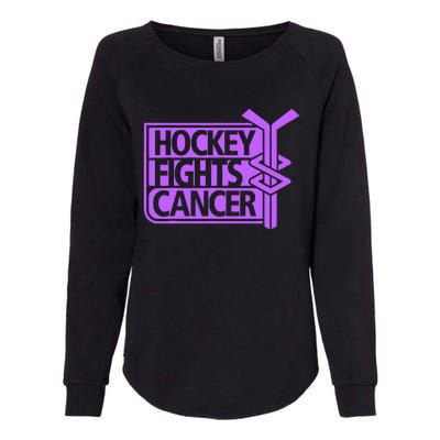 Hockey Fights Cancer Awareness Womens California Wash Sweatshirt