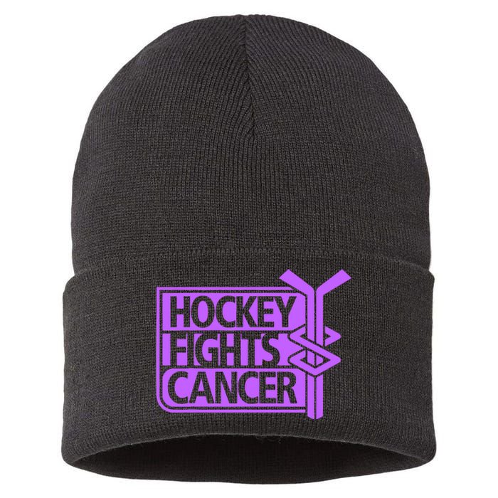 Hockey Fights Cancer Awareness Sustainable Knit Beanie