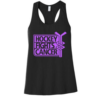 Hockey Fights Cancer Awareness Women's Racerback Tank