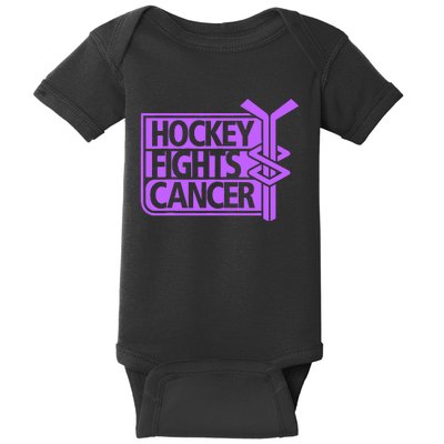 Hockey Fights Cancer Awareness Baby Bodysuit