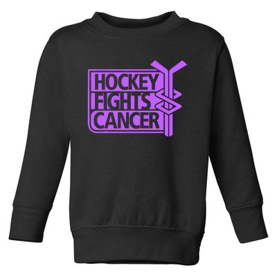 Hockey Fights Cancer Awareness Toddler Sweatshirt