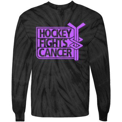 Hockey Fights Cancer Awareness Tie-Dye Long Sleeve Shirt