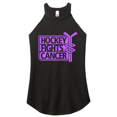 Hockey Fights Cancer Awareness Women's Perfect Tri Rocker Tank