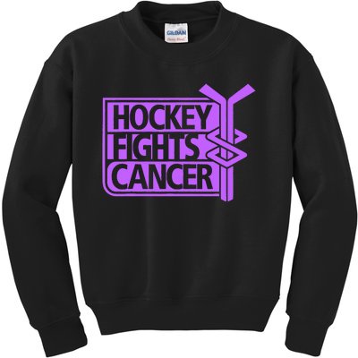 Hockey Fights Cancer Awareness Kids Sweatshirt