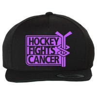 Hockey Fights Cancer Awareness Wool Snapback Cap