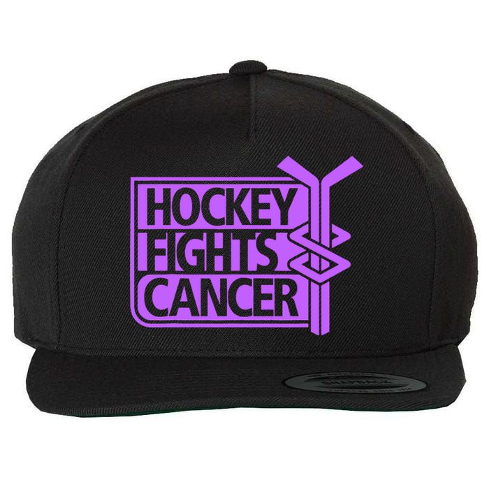 Hockey Fights Cancer Awareness Wool Snapback Cap