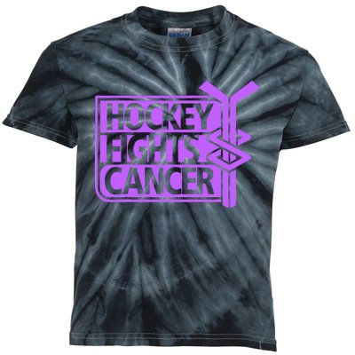 Hockey Fights Cancer Awareness Kids Tie-Dye T-Shirt