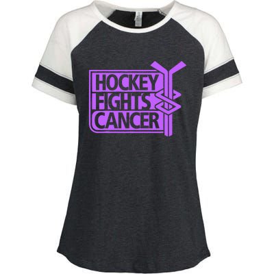 Hockey Fights Cancer Awareness Enza Ladies Jersey Colorblock Tee