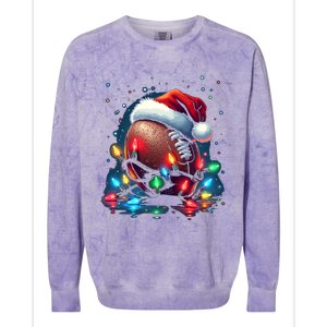 Holiday Football Cool Gift Colorblast Crewneck Sweatshirt