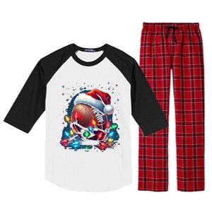 Holiday Football Cool Gift Raglan Sleeve Pajama Set