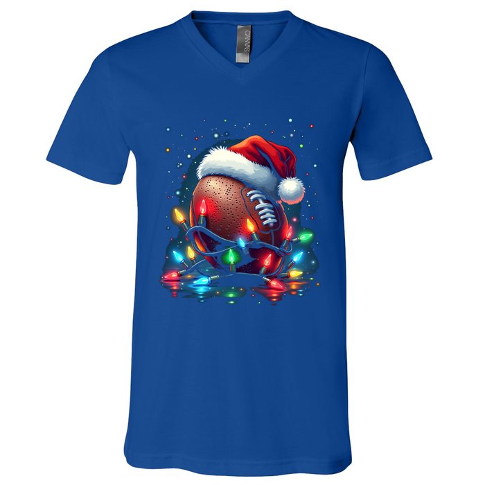 Holiday Football Cool Gift V-Neck T-Shirt