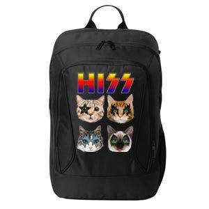 Hiss Funny Cats Kittens Rock Rockin Cute City Backpack