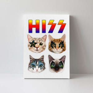 Hiss Funny Cats Kittens Rock Rockin Cute Canvas