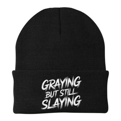 Humor For Dad Graying But Still Slaying Beanie