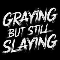 Humor For Dad Graying But Still Slaying Drawstring Bag