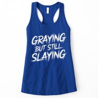 Humor For Dad Graying But Still Slaying Womens Tank Top