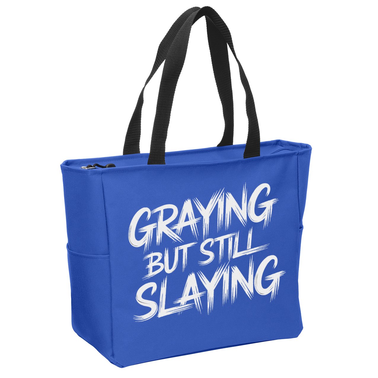 Humor For Dad Graying But Still Slaying Zip Tote Bag