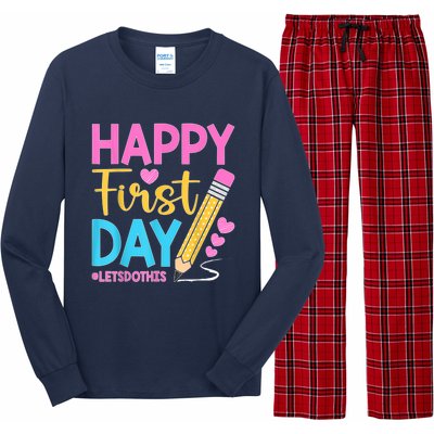 Happy First Day Lets Do This Welcome Back To School Teacher Long Sleeve Pajama Set