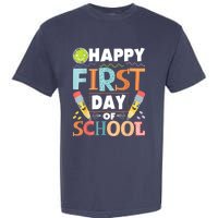 Happy First Day Of School Teacher Student Kindergarten Garment-Dyed Heavyweight T-Shirt