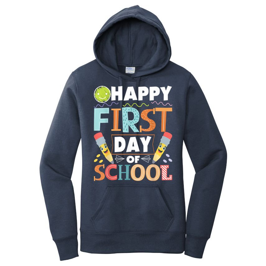 Happy First Day Of School Teacher Student Kindergarten Women's Pullover Hoodie