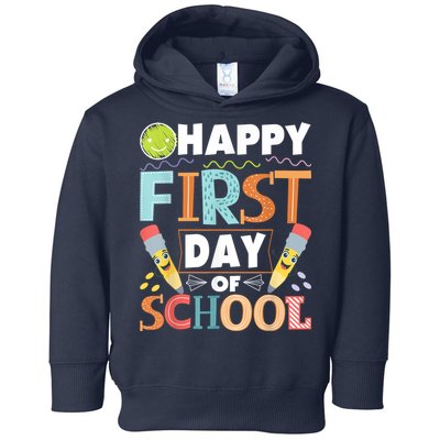 Happy First Day Of School Teacher Student Kindergarten Toddler Hoodie