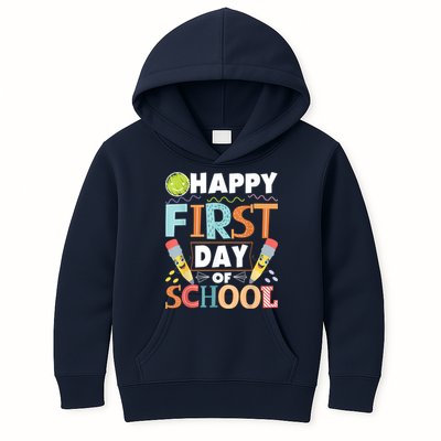 Happy First Day Of School Teacher Student Kindergarten Kids Hoodie