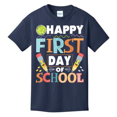 Happy First Day Of School Teacher Student Kindergarten Kids T-Shirt