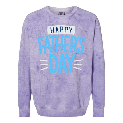 Happy Fathers Day Celebration Gift Colorblast Crewneck Sweatshirt