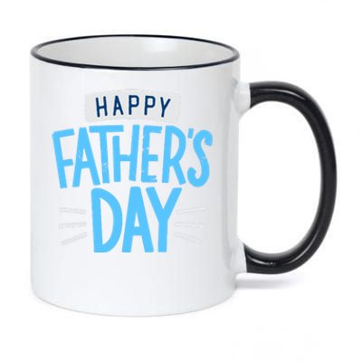 Happy Fathers Day Celebration Gift 11oz Black Color Changing Mug