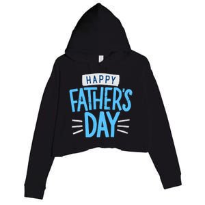 Happy Fathers Day Celebration Gift Crop Fleece Hoodie