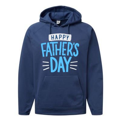 Happy Fathers Day Celebration Gift Performance Fleece Hoodie